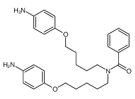 N,N-bis[5-(4-aminophenoxy)pentyl]benzamide Structure
