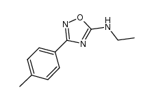N-ethyl-3-p-tolyl-1,2,4-oxadiazol-5-amine结构式
