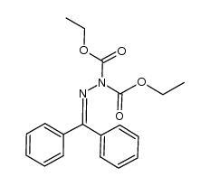 diethyl 2-(diphenylmethylene)hydrazine-1,1'-dicarboxylate结构式