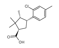 (1R,3R,4R)-4-(2-chloro-4-methylphenyl)-2,2,3-trimethylcyclopentanecarboxylic acid结构式