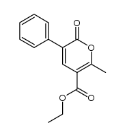 5-carbethoxy-6-methyl-3-phenyl-2-pyrone Structure