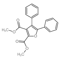 2,3-Furandicarboxylicacid, 4,5-diphenyl-, 2,3-dimethyl ester Structure