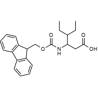 3-(((((9H-芴-9-基)甲氧基)羰基)氨基)-4-乙基己酸结构式