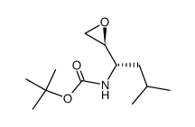 (2S,3S)-N-BOC-3-AMINO)-1,2-EPOXY-5-(ISOPROPYL)BUTANE结构式