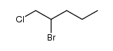 2-bromo-1-chloropentane Structure