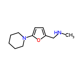 N-Methyl-1-[5-(1-piperidinyl)-2-furyl]methanamine结构式