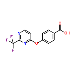 4-{[2-(Trifluoromethyl)-4-pyrimidinyl]oxy}benzoic acid结构式