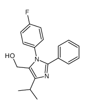 [3-(4-fluorophenyl)-2-phenyl-5-propan-2-ylimidazol-4-yl]methanol结构式