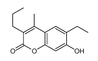 6-ethyl-7-hydroxy-4-methyl-3-propylchromen-2-one结构式