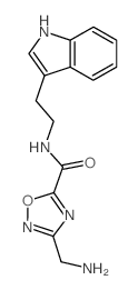 3-(Aminomethyl)-N-[2-(1H-indol-3-yl)ethyl]-1,2,4-oxadiazole-5-carboxamide结构式