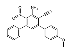 2-氨基-4-苯基-6-(p-甲基氧基-苯基)-3-硝基苯甲腈结构式
