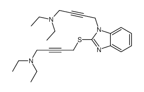 4-[2-[4-(diethylamino)but-2-ynylsulfanyl]benzimidazol-1-yl]-N,N-diethylbut-2-yn-1-amine Structure