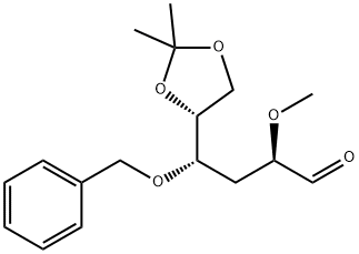 D-ribo-Hexose, 3-deoxy-2-O-methyl-5,6-O-(1-methylethylidene)-4-O-(phenylmethyl)-结构式
