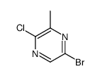 5-Bromo-2-chloro-3-methylpyrazine结构式