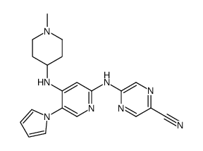 5-[[4-[(1-methylpiperidin-4-yl)amino]-5-pyrrol-1-ylpyridin-2-yl]amino]pyrazine-2-carbonitrile Structure