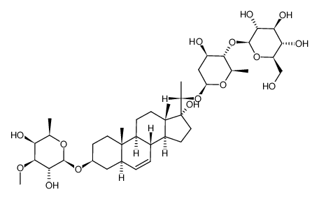 teikagenin-3-O-β-D-digitalosyl-20-O-β-D-glucosyl-(1->4)-β-D-canaroside结构式