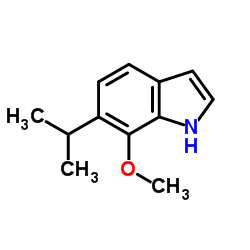 1H-Indole, 7-Methoxy-6-(1-Methylethyl)-结构式