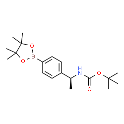(S)-tert-Butyl (1-(4-(4,4,5,5-tetramethyl-1,3,2-dioxaborolan-2-yl)phenyl)ethyl)carbamate Structure