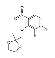 2-(2,2-ethylenedioxypropyloxy)-3,4-difluoronitrobenzene结构式