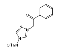 4-amino-1-(2-oxo-2-phenylethyl)-4H-1,2,4-triazol-1-ium chloride Structure