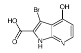 3-Bromo-4-hydroxy-1H-pyrrolo[2,3-b]pyridine-2-carboxylic acid结构式