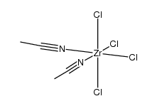 cis-zirconium chloride diacetonitril Structure