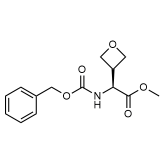 (S)-2-(((苄氧基)羰基)氨基)-2-(氧杂环丁烷-3-基)乙酸甲酯结构式