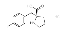 (S)-2-(4-Iodobenzyl)pyrrolidine-2-carboxylic acid hydrochloride Structure