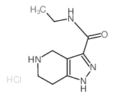 N-Ethyl-4,5,6,7-tetrahydro-1H-pyrazolo[4,3-c]-pyridine-3-carboxamide hydrochloride结构式