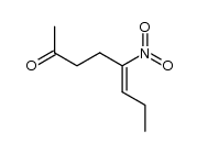 5-nitro-5-octen-2-one Structure