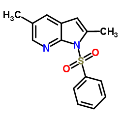 1-(Phenylsulphonyl)-2,5-dimethyl-7-azaindole structure