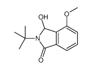 2-tert-Butyl-3-hydroxy-4-methoxyisoindolin-1-one结构式