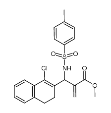 methyl 2-((1-chloro-3,4-dihydronaphthalen-2-yl)(4-tolylsulfonamido)methyl)acrylate Structure