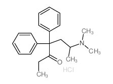 3-Heptanone, 6-(dimethylamino)-4,4-diphenyl-, hydrochloride, (±) Structure