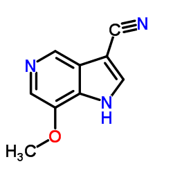 7-Methoxy-1H-pyrrolo[3,2-c]pyridine-3-carbonitrile结构式