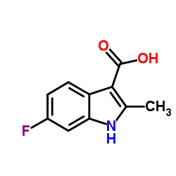 6-Fluoro-2-methyl-1H-indole-3-carboxylic acid结构式