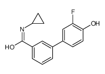 N-cyclopropyl-3-(3-fluoro-4-hydroxyphenyl)benzamide结构式