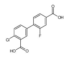 5-(4-carboxy-2-fluorophenyl)-2-chlorobenzoic acid结构式