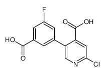 5-(3-carboxy-5-fluorophenyl)-2-chloropyridine-4-carboxylic acid Structure