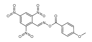 (E)-2,4,6-trinitrobenzaldehyde O-(4-methoxybenzoyl) oxime Structure