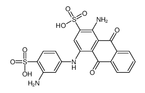 1-amino-4-(3-amino-4-sulphoanilino)-9,10-dihydro-9,10-dioxoanthracene-2-sulphonic acid Structure