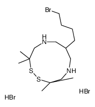 7-(4'-bromobutyl)-3,3,11,11-tetramethyl-1,2-dithia-5,9-diazacycloundecane结构式