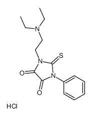 1-[2-(diethylamino)ethyl]-3-phenyl-2-sulfanylideneimidazolidine-4,5-dione,hydrochloride Structure