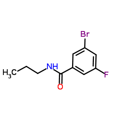 3-Bromo-5-fluoro-N-propylbenzamide结构式