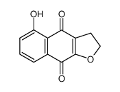 2,3-dihydro-5-hydroxynaphtho(2,3-b)furan-4,9-quinone结构式