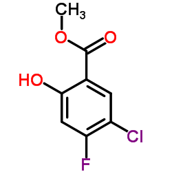 Methyl 5-chloro-4-fluoro-2-hydroxybenzoate结构式