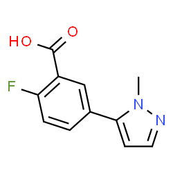 2-fluoro-5-(1-methyl-1H-pyrazol-5-yl)benzoic acid Structure