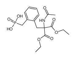 (2-(2-acetamido-3-ethoxy-2-(ethoxycarbonyl)-3-oxopropyl)benzyl)phosphonic acid结构式