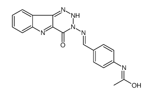 N-[4-[(4-oxo-2H-triazino[5,4-b]indol-3-yl)iminomethyl]phenyl]acetamide Structure