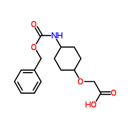 [(4-{[(Benzyloxy)carbonyl]amino}cyclohexyl)oxy]acetic acid结构式